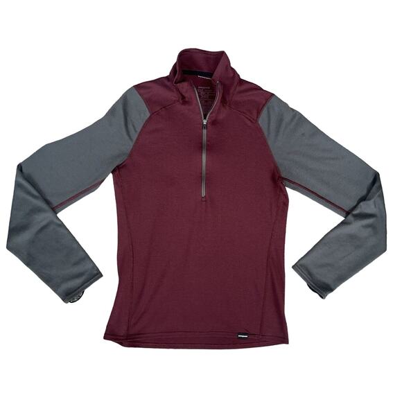Patagonia Men's Capilene 3 Midweight Zip-Neck Baselayer Shirt X-Small Burgundy - Picture 1 of 9